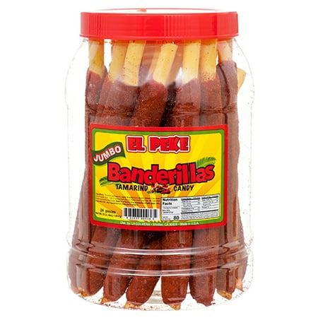 Boy Candy - New 365006 El Peke Jumbo Banderillas De Tamarindo 24Ct (24-Pack) Candy Bag Cheap Wholesale Discount Bulk Candy Candy Bag Socks