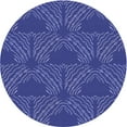 thumbnail image 1 of Ahgly Company Tapis Rond Lavable en Machine Intérieur Transitionnel Bleu Cobalt, 4 Pieds Rond, 1 of 7