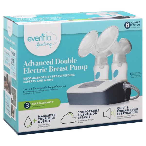 Evenflo Advanced Double Electric Hospital-Strength Breast Pump with 2 Flange Sizes