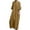 Brown, variant on gakvbuo Summer Dresses for Women 2023 Plus Size Dress for Women Sundresses Women'S Cotton And Linen Crewneck Loose Puff Sleeve Half Sleeve Solid Long Dress