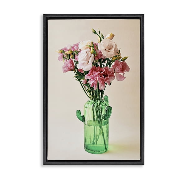 Stupell Industries Contemporary Black Floating Frame Canvas Art, 17 x 25, by Incado