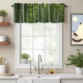 thumbnail image 2 of Green Forests Valance Curtain Nature Landscapes Lush Plant Spring Window Valances Rod Pocket Short Curtains Window Treatments for Kitchen Bedroom Bathroom Laundry 42" x 12", 2 of 9