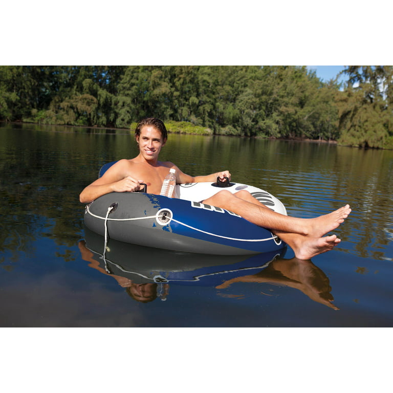 Intex River Run I Inflatable Floating Tube Raft with Mega Chill Cooler 
