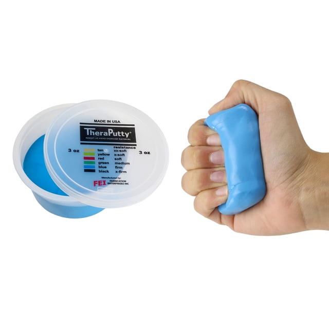 Masilla de ejercicios para manos CanDo Theraputty Plus Firm Blue 85 ml