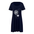 thumbnail image 3 of LilyLLL Womens Casual Print Short Sleeve Swing Mini Dress Sundress, 3 of 3