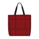 thumbnail image 1 of Balery Red Black Houndstooth Bolsa de Mano para Mujeres con Cremallera, Bolsa de Gimnasio con Compartimentos, Bolsa para Laptop, Bolsa para Trabajo, 1 of 7