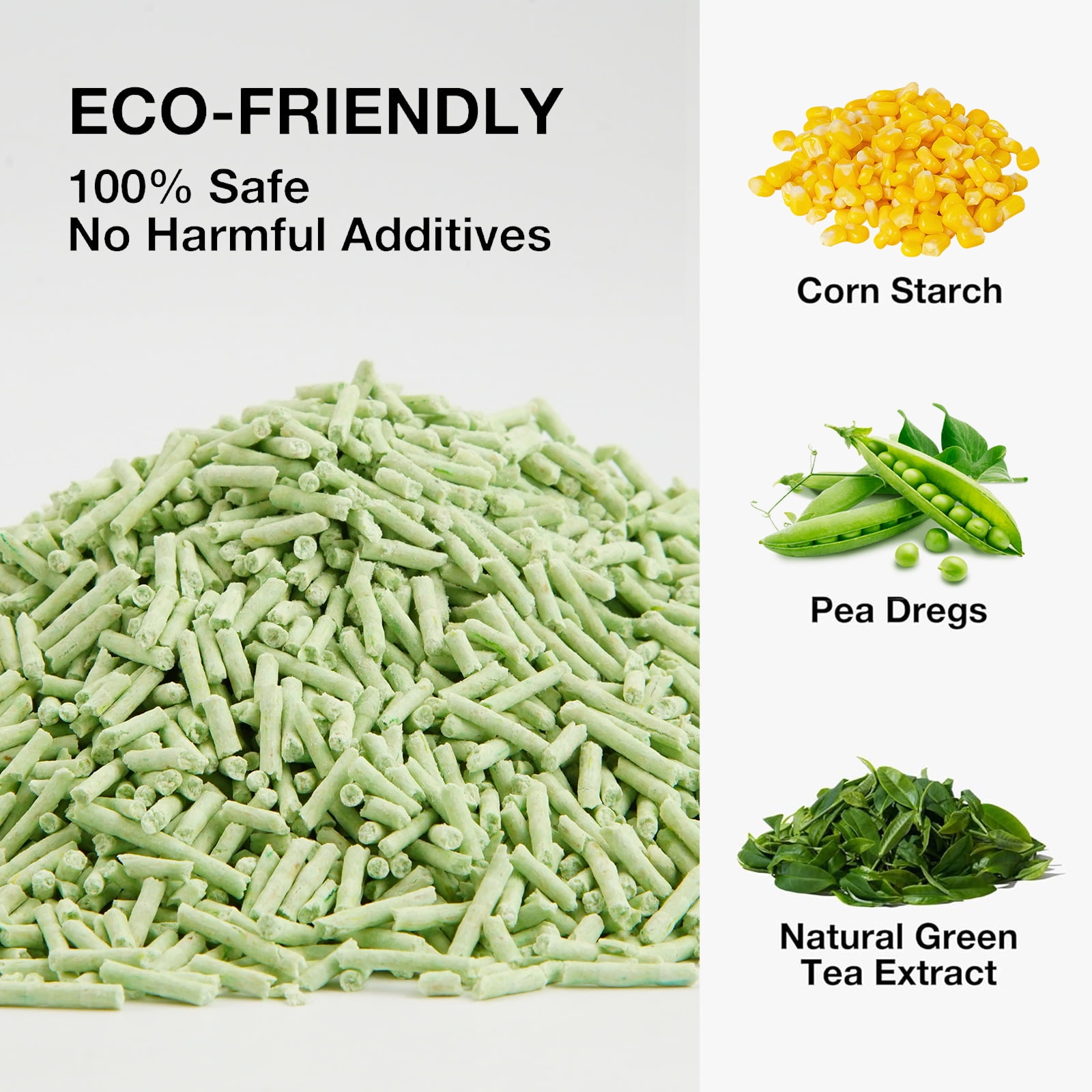 Tofu Cat Litter 11.2 LB  GR (5.6 lb×2bag) Clumping, 100% Natural Raw Materials, Clumping,Flush able,Ultra Absorbent and Fast Drying,Solubility in Water,Really Dust-Free,Less Scattering