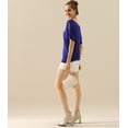 thumbnail image 4 of Doublju Womens Short Sleeve Dolman Drape Loose Fit Tunic Top(Plus Size Available), 4 of 4