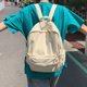 thumbnail image 2 of (Envío A La Mitad) 8131 Bolso Escolar para Estudiantes Universitarios Lona Color Sólido Bolso para Computadora Mochila Informal (blanco) Blanco, 2 of 9