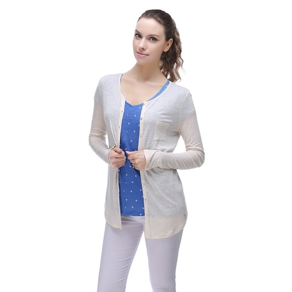 Richie House Women's Solid knit cardigan RH2032-B-S