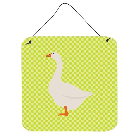 Embden Goose Green Wall or Door Hanging Prints, 6 x 6 in.