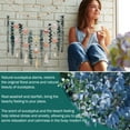 thumbnail image 2 of Real Eucalyptus Wall Decor with Natural Seashell Beach Decor Coastal Home Decorations with Fresh Eucalyptus Stems Hanging Wooden Bead Garland for Large Bedroom Bathroom Living Room 32 x 32 Inch, 2 of 7