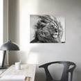 thumbnail image 4 of PIKWEEK  YP0950 Lion Wall Art Brown in Black and White Canvas Wall Art Framed Animal Canvas Prints Painting Pictures Ready to Hang for Living Room Bedroom Kitchen Home and Office Wall Decor, 4 of 5