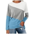 thumbnail image 1 of SNKSDGM Hauts Courts à Manches Longues Pack Blouses à Manches Longues pour Femmes pour le Travail T-Shirt Décontracté à Col Rond Manches Longues Imprimé Respirant TTTG, 1 of 4