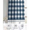 thumbnail image 6 of Farmhouse Blue Plaid Sheer Curtains 45 Inch Length 2 Panels Set for Living Room/Bedroom, Vintage Country Cock Checkered Kitchen Curtains Grommet Semi-Sheer Curtains Drapes Window Treatments 42"x45"x2, 6 of 7