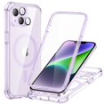 thumbnail image 1 of Funda de teléfono ESR para iPhone 14 con vidrio templado transparente morado, 1 of 6