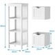 thumbnail image 3 of Costway Armario de Baño con 2 Cajones Extraíbles Estante Mueble de Almacenamiento Estrecho Lateral para Sala Dormitorio 30 x 30 x 90 cm Blanco, 3 of 10