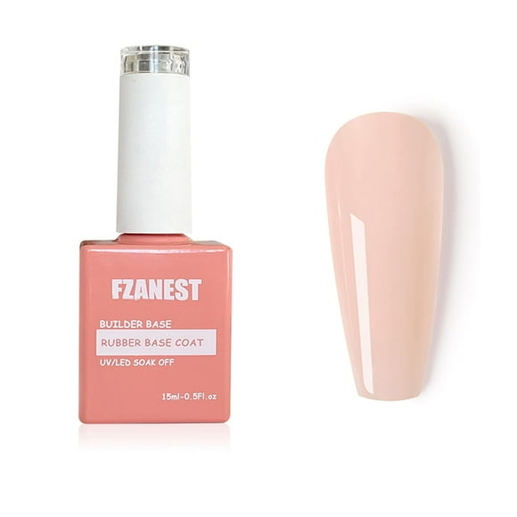 Gel para uñas FZANEST Rubber Base Builder, 15 ml, gelatina, color rosa