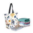 thumbnail image 2 of FORMRS Womens Canvas Tote Bag with Zipper Inner Pocket Shoulder Handbag, Playful Forest, 2 of 7