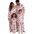 thumbnail image 2 of Kelon Family Matching Sets, Silk Satin Christmas Pajamas for Family with Red Bow, Matching Christmas Pajamas for Couples, Christmas Family Pajamas Matching Sets, Christmas Pjs for Family, 2 of 7