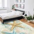 thumbnail image 6 of Area Rugs Indoor Non-Slip Rectangle Rug 4x6 Ft Retro Starfish Rug Rubber Backing Floor Mats Non Shedding Home Decor Carpet for Living Room Entryway, 6 of 8