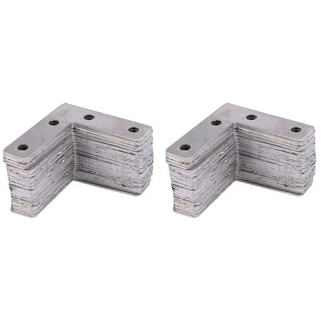

50mmx50mmx1mm L Shaped Flat Fixing Mending Repair Plates Brackets 60Pcs