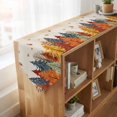 thumbnail image 4 of Fall Forest Table Runner Linen Burlap Table Runner 48 Inches Long Orange Blue Trees Maple Leaf Thanksgiving Dresser Scarves for Kitchen Island Coffee Dining Room Party Holiday Decoration 13"x48", 4 of 8