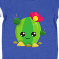 thumbnail image 4 of Inktastic Little Cactus, Cactus With Flowers, Smiling Cactus Girls Baby Bodysuit, 4 of 5