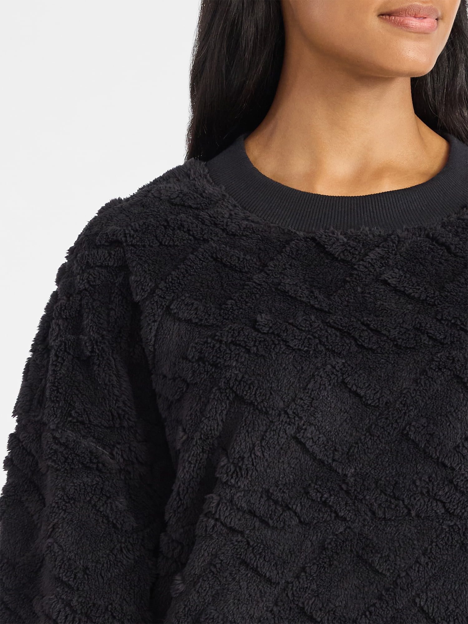 Time & Tru Women's Jacquard Pullover Sweater, Sizes XS-XXXL
