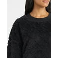 thumbnail image 4 of Time & Tru Women's Jacquard Pullover Sweater, Sizes XS-XXXL, 4 of 5