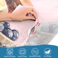 thumbnail image 3 of Yayeee Kitchen Curtains Tier Pair Light Filtering 27"x24" Rod Pocket Short Cafe Window Panel, Watercolor Jam, 3 of 7