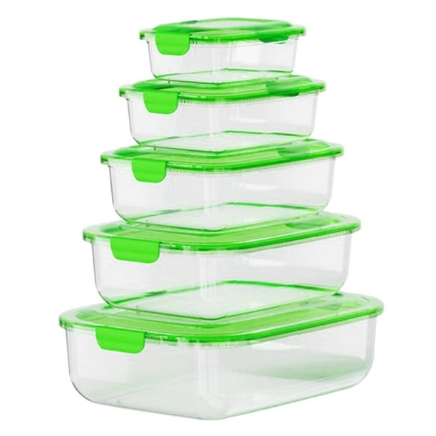 TERGAYEE Recipientes herméticos para almacenar alimentos con tapa, recipientes de plástico sin BPA para preparar comidas, recipientes reutilizables y a prueba de fugas, caja de refrigeración para