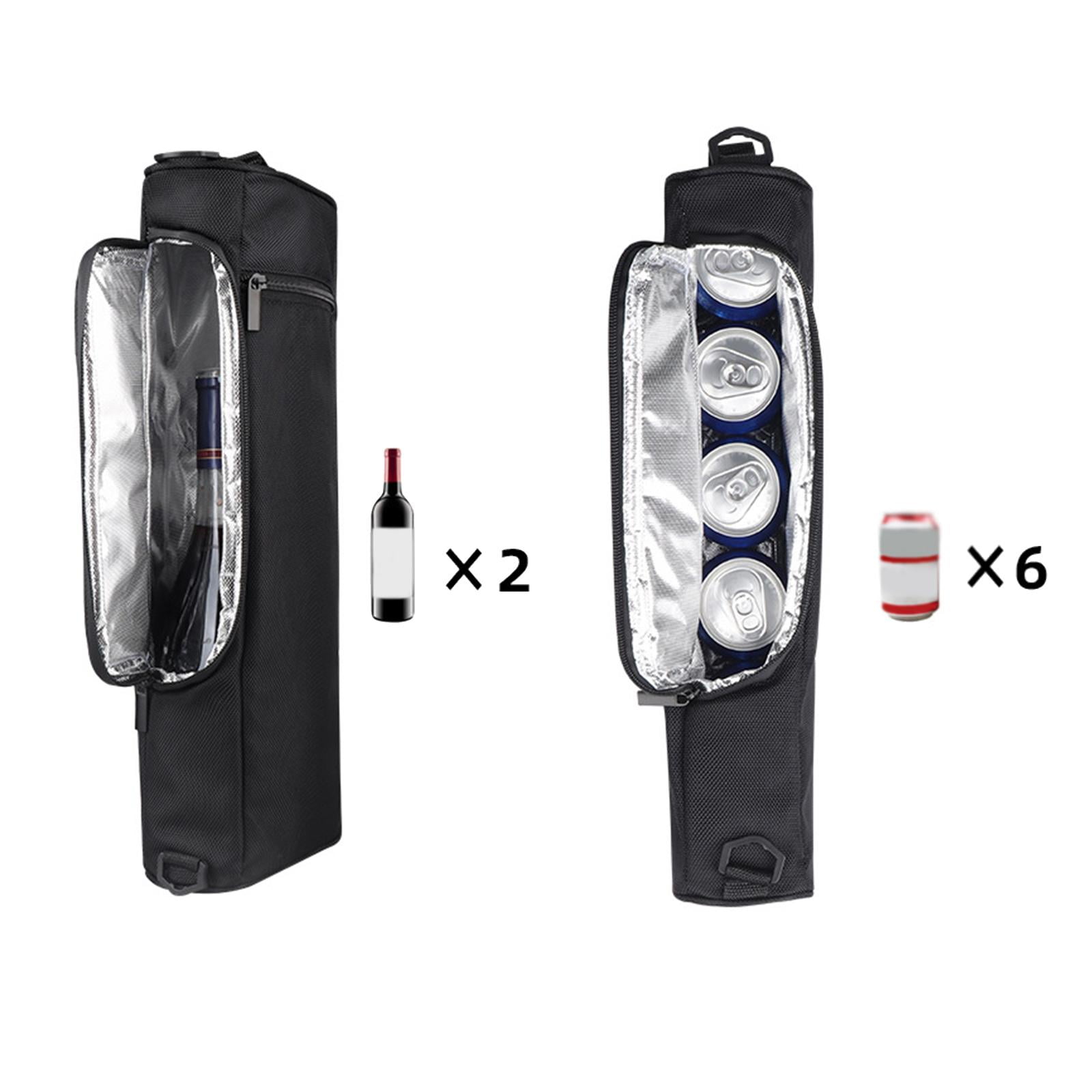 harayaa Portable Golf Cooler Bag, Food Insulated Bag Holder 6 Pack of Cans or 2 Wine Bottles with Heavy Duty Handle Adjustable Shoulder Strap