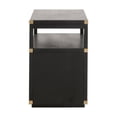 thumbnail image 4 of 35 Inch Wood Nightstand with 2 Drawers and 1 Shelf, Modern Gold, Black, 4 of 9