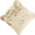 thumbnail image 2 of Faux Fur Pillow with Zipper Closure, Set of 4, Cream and Gold, 2 of 5