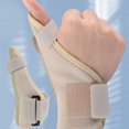 thumbnail image 3 of Brace Elastic Thumb Compression Sleeve High Flexibility Adjust Strap Breathable Thumb Wrist Support Sleeve Skin Green Color, 3 of 8