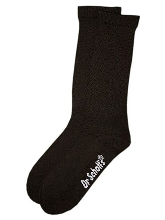 Dr. Scholl's For Her Crew Socks 2 Pairs Black NonBinding Women's Shoe