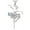 Silver, Aqua Blue, variant on Light Pink Ballerina Ballet Dance Recital Necklace Pendant Chain Charm Rhinestones