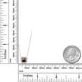 thumbnail image 6 of Gem Stone King 10K White Gold Red Garnet and White Lab Grown Diamond Pendant Necklace for Women | 1.06 Cttw | Gemstone January Birthstone | Cushion Checkerboard 6MM | With 18 inch Chain, 6 of 6