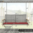 thumbnail image 4 of Aimee Lii 2-Person Rattan Hanging Porch Swing Chair, Swing Chair Outdoor, Red, 4 of 8