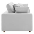 thumbnail image 2 of Modway Commix Upholstered Modern Fabric & Wood Loveseat in Light Gray, 2 of 3