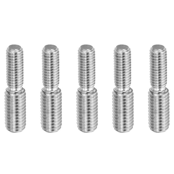 Uxcell M8*M10*40mm Double End Threaded Stud Screw Bolt, 5 Pack 304 Stainless
