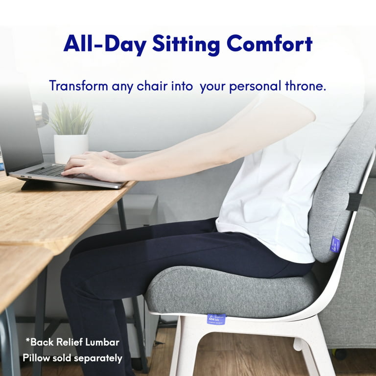 Cushion Lab Patented Pressure Relief Seat Cushion for Long Sitting Hours on  Office/Home Chair, Car, Wheelchair - Extra-Dense Memory Foam for Hip