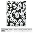 thumbnail image 4 of COMIO  Cute Panda Throw Blanket Soft Warm Print Black White Blanket for Sofa Chair Bed Office Travelling Camping, 4 of 6