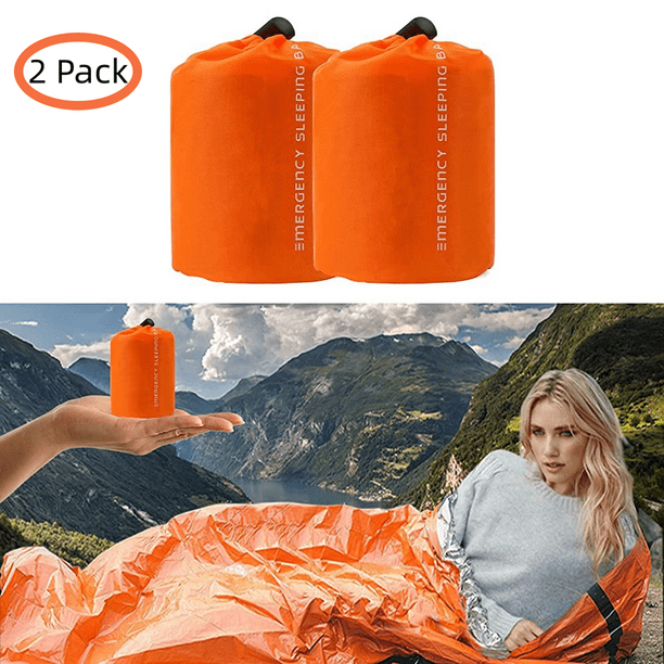 AYMZ 2 Pack Emergency Blanket Lightweight Survival Sleeping Bags