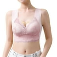 thumbnail image 2 of Eashery Sport Bras For Women One Smooth U Wireless Bra, Seamless No- Shapewear Bra, Pullover Bralette with No-Roll Underband and No-Dig Straps Pink 4X-Large, 2 of 3