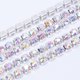 thumbnail image 1 of Brass Rhinestone Strass Chains Rhinestone Cup Chains Silver Color Plated Crystal AB 2mm about 10yards/bundle, 1 of 2