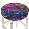 thumbnail image 3 of Balery Heart Confetti on Glitter Round Bar Stool Seat Covers Velvet Fabric Adjustable Protects from Scratches and Stains for 14-17 Inch Chair-12 inch, 3 of 7