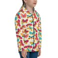thumbnail image 5 of Naloa Colorful Butterflies Teenage Zipper Hoodie, Long Sleeve Zip Up Hoodies Casual Jackets Tops for 7-12 Years-Medium, 5 of 6