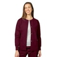 thumbnail image 2 of Adar Universal Women's Scrub Set - Warm-Up Scrub Jacket and Elastic Pull-On Pants - 902 - Burgundy - XXS, 2 of 7